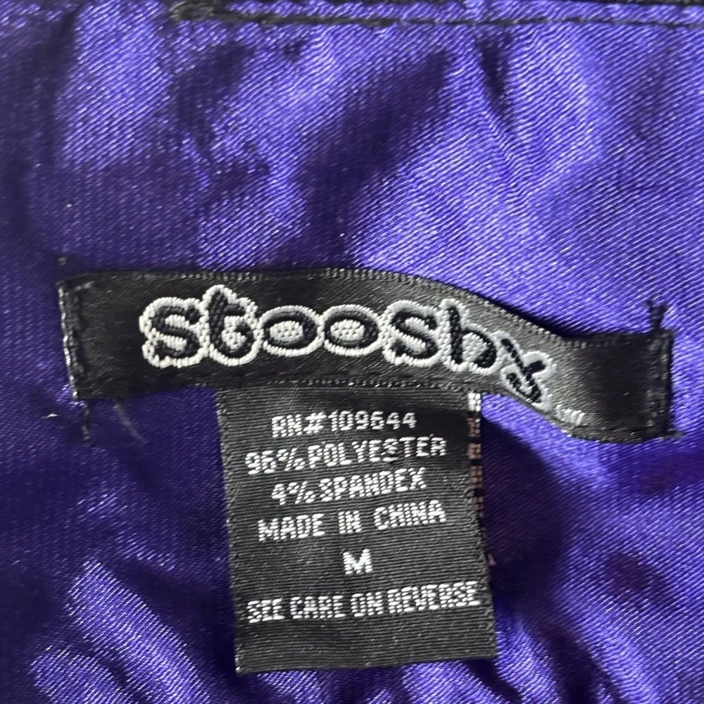 Stooges Black Pinstripe Pleated Mini Skirt 30”Waist NWT Belted
